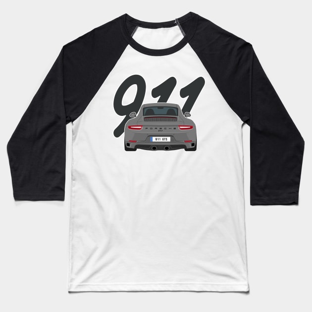 911 gts racing black grey Baseball T-Shirt by creative.z